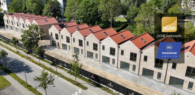 Rækkehusene besigtiges af JCN Bolig inden aflevering.